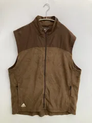 adidas アディダス ベスト L/G ブラウン 無地 ブランドロゴ
