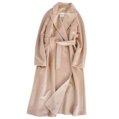 極美品 マックスマーラ Max Mara 白タグ コート ラップコート ロングコ