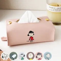 ティッシュケース スヌーピー PEANUTS ポケットティッシュ tente 吊り下げ （ ティッシュポーチ ポケットティッシュ用 ティシュ入れ 布製 壁掛け 置き型 ループ付き テンテ 着脱 簡単 おしゃれ レザー調 持ち運び コンパクト ） )