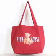 【極美品】ピンクハウス ★可愛い！テディベアトート バッグ クマ くまさん　赤系 ＊so0108