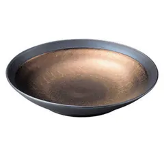 クーププレート 20cm M.STYLE 武蔵 磁器 美濃焼 （ 食器 和食器 日本製 皿 食洗機対応 電子レンジ対応 中皿 丸 深皿 プレート クープ皿 丸皿 ラウンド 取り皿 メインプレート スープ皿 おしゃれ 和モダン 黒 金 ）)