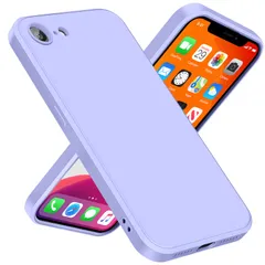 【数量限定】対応 シリコン 7/8 TPU ソフト iPhone 耐衝撃 薄型ケース 全面保護 iPhone カメラレンズガード 黄変防止 ケース 軽量 ストラップホール付き 柔らかい 第3/2世代 一体型 保護カバー SE ラベンダーパープル GJ-277
