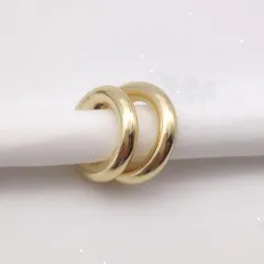 イヤーカフ ゴールド ダブルライン フープ シンプル 重ね付け レディース ノンホール ピアス風 痛くない 軽量 アクセサリー 韓国 おしゃれ 上品 普段使い 結婚式 二次会 デート 大人可愛い 人気 トレンド ギフト プレゼント