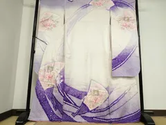 平和屋着物■豪華振袖　駒刺繍　絞り　貝桶草花文　金糸　やまと誂製　正絹　逸品　DAAK5154ar
