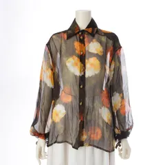 クリスチャンディオール シルク ヴィンテージ 長袖シャツ ブラウス トップス マルチカラー 38【中古】