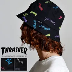 THRASHER (スラッシャー) バケットハット メンズ バケハ レディース ステッカー付き コットンハット 帽子 【MB】