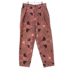 ジャンニ・ヴェルサーチェ シルク リネン サイケデリック 幾何学模様 パンツ ボトムス ピンク ブラック 50【中古】のサムネイル