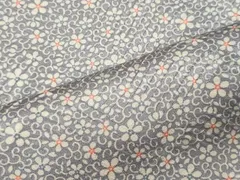 7128］訪問着 舞鶴花文様 駒刺繍 作家物 藤花房 正絹 着物 袷 金彩 