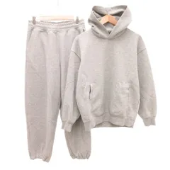 ユニクロ UNIQLO :C 25AW セットアップ スウェットオーバーサイズプルパーカ スウェットワイドパンツ M グレー /JS