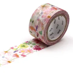 マスキングテープ mt Summer bluebellgray 幅24mm×7m ( マステ カモ井 カモ井加工紙 かわいい アレンジ デコレーション 花柄 花 貼ってはがせる シール ステッカー ))のサムネイル