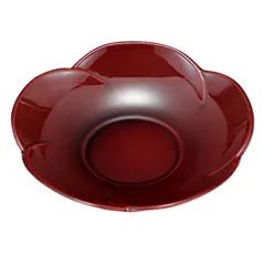 茶托 12cm 梅型 溜 プラスチック （ 茶たく 皿 小皿 器 うつわ 和食器 お茶道具 ソーサー おもてなし お茶 接客 来客用 梅 日本製 軽い 割れにくい 和風 ）)
