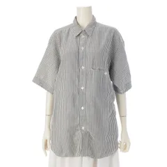ストーンアイランド 初期 80s チンストラップ コットン ストライプ 半袖シャツ トップス ブルー ホワイト L【中古】のサムネイル