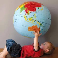 おもちゃ ビーチボール地球儀 50cm （ ビーチボール 地球儀 世界地図 知育玩具 英語 子ども キッズ 3歳 小学生 男の子 女の子 教育玩具 水遊び プール アウトドア 海水浴グッズ コンパクト ）)のサムネイル