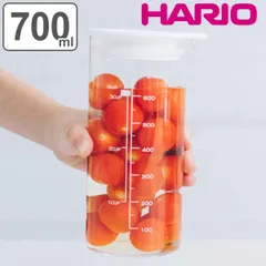 ハリオ 保存容器 700ml ビネガーズピクルスポット （ HARIO 耐熱ガラス 密閉 ガラス ピッチャー 冷水筒 食洗機対応 メモリ付き レシピ付き キャニスター ビネガードリンク 0.7L ガラス容器 ガラス保存容器 ）)のサムネイル
