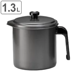 オイルポット 1.3L 二重口タイプ プレシャス 日本製 （ オイルストッカー 油ポット 油保存 ふっ素加工 二重口 1.3リットル 注ぎ口付き 調理器具 調理用品 鉄製 フッ素樹脂加工 お手入れ簡単 ）)のサムネイル