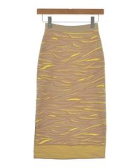 Drawer】新品！シルバーカットジャカードスカート イエロー シルバー 