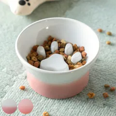 フードボウル アペティ 早食い防止 プレート 犬 猫 肉球 （ ペット 食器 陶器製 エサ皿 餌皿 肉球型 早食い防止プレート エサ 餌入れ ご飯入れ 猫用食器 犬用食器 ペット用 ペット用品 ） )