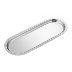 オーバルカスタートレー ステンレス アクセサリー （ 小物入れ トレイ 小物置き トレー アクセサリートレイ 一時置き 収納 小物 鍵置き 卓上 文房具 玄関 指輪 ピアス イヤリング 印鑑 小物トレイ おしゃれ キートレイ コイントレー ）)