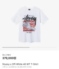 ステューシー x オフホワイト 40 ワールドツアー Tシャツ