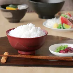 茶椀 12cm 飯椀 布貼り 山中塗 プラスチック （ 食洗機対応 電子レンジ対応 お茶碗 ご飯茶碗 茶わん ライスボウル 抗菌加工 軽い 割れにくい プラスチック製 ごはん おしゃれ 子供 お年寄り ）)