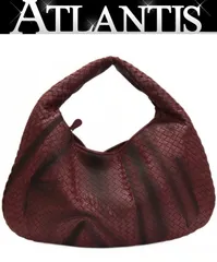 極美品 ボッテガヴェネタ BOTTEGA VENETA ホーボー イントレチャートワンショルダーバッグ レザー ブラウン 【73760】