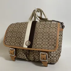 2511-267｜美品｜コーチ ミニシグネチャー ショルダーバッグ ブラウン