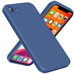 【数量限定】薄型ケース 耐衝撃 全面保護 ソフト カメラレンズガード TPU 黄変防止 シリコン 軽量 対応 ストラップホール付き 7/8 柔らかい iPhone 一体型 iPhone 保護カバー ケース 青 第3/2世代 GJ-276 SE