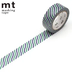 マスキングテープ mt PAPIER TIGRE Waves 15mm×7m ( マステ カモ井 カモ井加工紙 貼ってはがせる シール ステッカー エムティー ラッピング 手帳 デコレーション アレンジ おしゃれ 文房具 リメイク 手帳デコ ノート ))のサムネイル