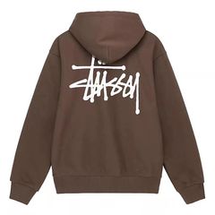 ステューシー 立体ロゴ センタービッグプリント パーカー XL 茶 - メルカリ