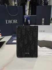 正規品/ほぼ新品 Dior オブリーク オーガナイザー ブラック カード財布 カードスロット ホルダー