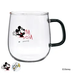 マグカップ 430ml ディズニー 耐熱ガラス （ マグ カップ コップ ティーカップ コーヒーカップ ガラス製 食器 耐熱 ホット アイス コーヒー 紅茶 ハーブティー ティータイム キャラクター かわいい ） )