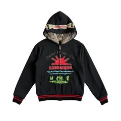 DSQUARED2 / ディースクエアード 90's 初期デザイン ジップアップボアジャケット ブラック M相当 ヴィンテージ