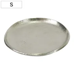 santolina アルミラウンドトレー Ｓ ハンドメイド （ サントリナ トレイ トレー シルバー 小物入れ アクセサリートレー アクセサリートレイ 指輪 ピアス 丸 収納 イヤリング 鍵置き 小物トレイ おしゃれ 卓上 玄関 小物 小物置き ）)
