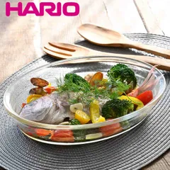 ハリオ グラタン皿 25cm オーバル 耐熱ガラス （ HARIO 食洗機対応 電子レンジ対応 オーブン対応 ガラス 耐熱皿 耐熱容器 日本製 耐熱 くっつきにくい 耳付き 楕円 大きい 積み重ね 省スペース おしゃれ ）)のサムネイル
