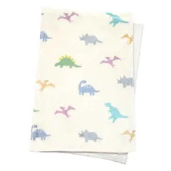 ブランケット 動物 きょうりゅう 70x100cm フランネル 裏ボア （ 毛布 ひざ掛け 膝掛け あったか グッズ かわいい 恐竜 洗える 洗濯機 秋 冬 省エネ 節電 ）)