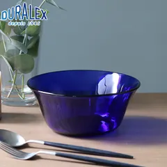 DURALEX デュラレックス ボウル 17cm サファイア 皿 食器 洋食器 強化ガラス 耐熱 （ 食洗機対応 電子レンジ対応 サラダボウル ガラス 丸 青 おしゃれ シリアルボウル 中鉢 取り皿 耐熱ガラス ）)