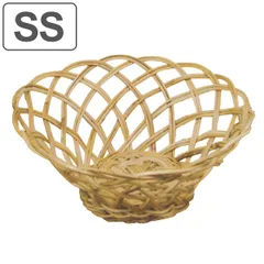 バスケット アラログ 丸かご SS ラタン （ かご カゴ 収納 直径27cm 皮付き 天然素材 アジアン雑貨 ハンドメイド 収納かご 丸 藤 小物収納 フルーツ 果物 手編み 小物入れ おしゃれ インテリア 見せる収納 ）)