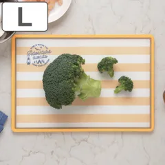 まな板 L イラストパレット 食洗機対応 （ まないた 食洗機OK 両面使用OK 耐熱 長方形 角型 軽量 目盛り付き すべり止め 抗菌加工 使い分け 軽い おしゃれ ）)のサムネイル