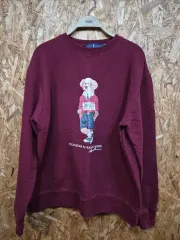 ポロラルフローレン ポロクマ スウェット バーガンディ (実寸参考)