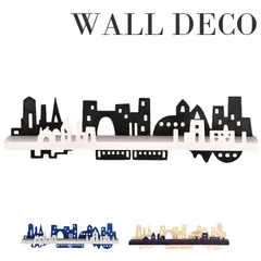 ウォールデコ シティ （ ウォールディスプレイ 壁掛け 収納 インテリア ウォールケース アクセサリーツリー ジュエリーハンガー ） )