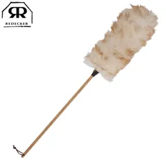 Redecker レデッカー ほこり取り ラム ウールダスター 70cm （ ハンディモップ ホコリ取り 羊毛 ウール 100％使用 ハンディ モップ ロング おしゃれ 家具 オーディオ機器 ガラス製品 観葉植物 お手入れ 掃除 掃除グッズ ）)
