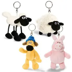 キーホルダー ぬいぐるみ STS BB NICI 10cm ひつじのショーン （ キーチェーン キーリング ニキ 雑貨 インテリア プレゼント ギフト かわいい キャラクター ビーンバッグ ストラップ マスコット ふわふわ 癒しグッズ 子ども キッズ ） )