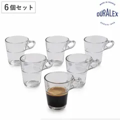DURALEX デュラレックス カプリス ティーカップ 90ml 6個セット （ CAPRICE CUP 食洗機対応 電子レンジ対応 強化ガラス デミタスカップ コーヒーカップ エスプレッソ カップ 小さめ スタッキング コンパクト おしゃれ ガラス ）)