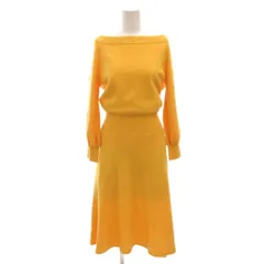 フレイアイディー FRAY I.D タグ付き ウールカシミヤオフショルワンピ ワンピース ニット インナー ロング 長袖 F 黄 イエロー /FF