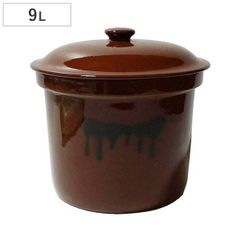 ss7162　 久松窯 飲食物容器 10号 蓋付切立瓶 常滑焼 漬物容器 陶器製 フタ付き 保存容器 大型 ブラウン 瓶 つぼ かめ つけもの 梅干し ぬか漬け 漬物樽 中古 久松窯 食品保存容器 10号 切立 常滑焼 - メルカリ