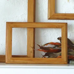 オブジェ ナインマーケ パイン フレーム S 天然木 （ 枠のみ 木製フレーム フォトフレーム 木製 ディスプレイ 壁掛け おしゃれ 北欧 パイン材 玄関 雑貨 アート ドライフラワー 観葉植物 額縁 インテリア シンプル 壁飾り かわいい ）)