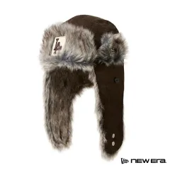 NEWERA (ニューエラ) トラッパー コーデュロイ ロサンゼルス・ドジャース The Trapper イヤーフラップ 耳あて キャップ 防寒 フェイクファーウォルナット 【MB】