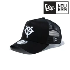 NEWERA (ニューエラ) メッシュキャップ 帽子 読売ジャイアンツ キャップ ロゴ メンズ 9FORTY A-Frame トラッカー スナップバック ブラック × ホワイト 【TB】のサムネイル
