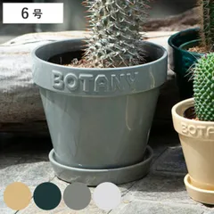 ダルトン 植木鉢 ボタニーポット 6号鉢 ガーデンポット （ DULTON プランター プラントポット 植物用ポット 鉢 花器 鉢カバー ポット セラミック 丸 植木鉢カバー 花 水抜き穴付き 受け皿 植物 観葉植物 園芸 直植え おしゃれ ） )のサムネイル