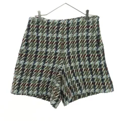 美品 IENA LA BOUCLE イエナラブークル 日本製 総柄 ニット ショートパンツ 36 グレー系 レディース 古着